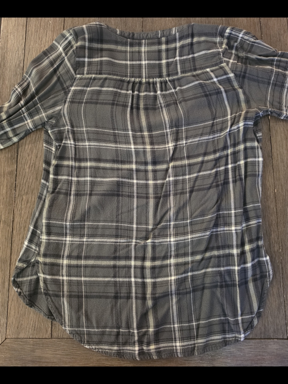 Plaid Button-Front Women's Top in Dark Green by Universal Thread Goods Co. - Picture 5 of 6